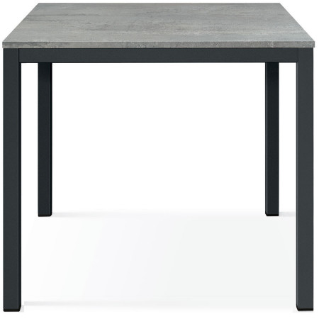 2365  Tavolo con base in metallo antracite, piano fisso bianco, grigio, o rovere