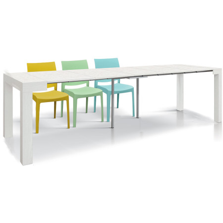2367  Tavolo allungabile-consolle in melaminico rovere, bianco, cemento, o olmo grigio