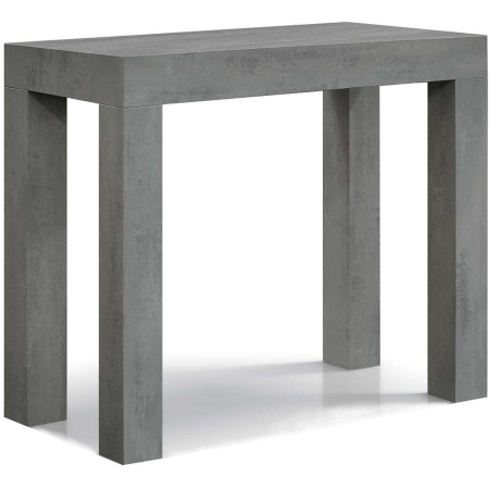 2367  Durmast, white, cement, or grey elm finished extending console-table