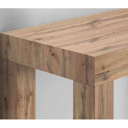2367  Durmast, white, cement, or grey elm finished extending console-table