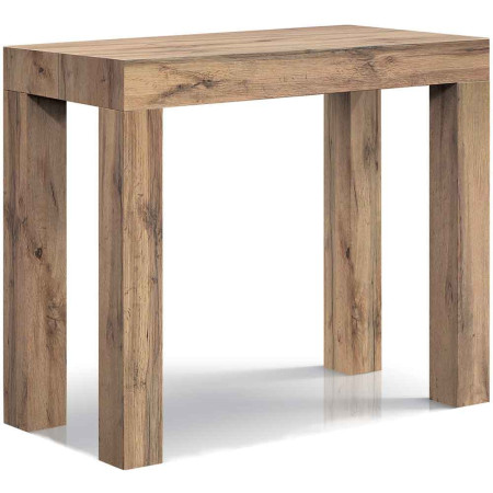 2367  Durmast, white, cement, or grey elm finished extending console-table