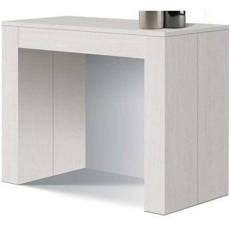 2368  White, cement, grey elm, or durmast wood finished extending console-table