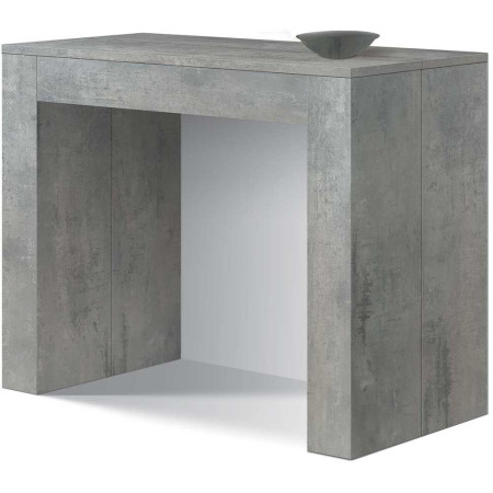 2368  White, cement, grey elm, or durmast wood finished extending console-table