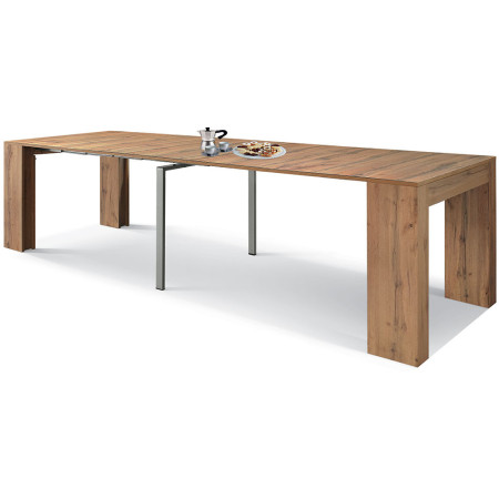 2368  White, cement, grey elm, or durmast wood finished extending console-table