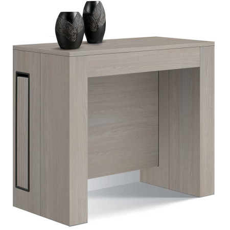2369  White, cement, grey elm, or durmast wood finished extending console-table