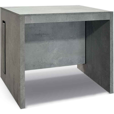 2370  Cement grey melamine finished extending console-table