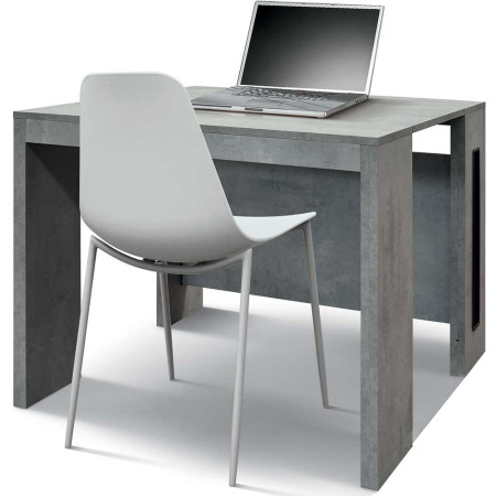 2370  Cement grey melamine finished extending console-table