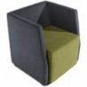 036  Wooden structure fauteuil, fabrics to choice