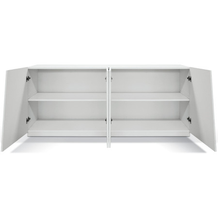 2374  White ash wood melamine finished sideboard 4 doors furniture