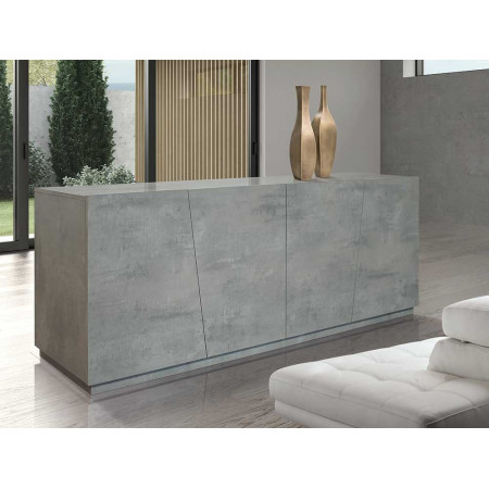 2377  Mobile credenza 4 ante in melaminico grigio cemento