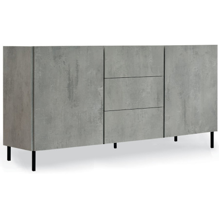 2381  Cement grey melamine 2 doors + 3 drawers sideboard furniture