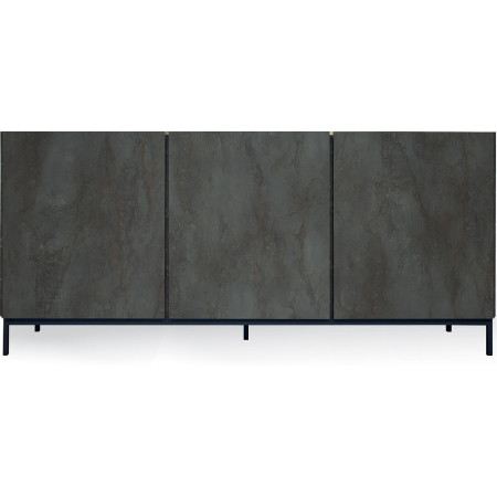 2382  Oxidized steel melamine 3 doors sideboard furniture