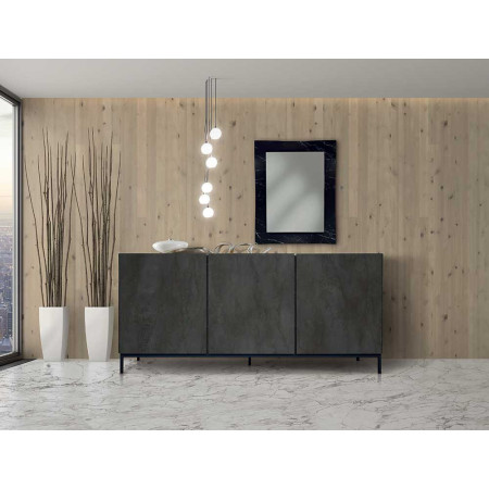 2382  Oxidized steel melamine 3 doors sideboard furniture