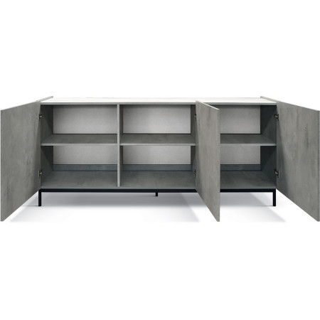 2383 Mobile credenza 3 ante in melaminico grigio cemento