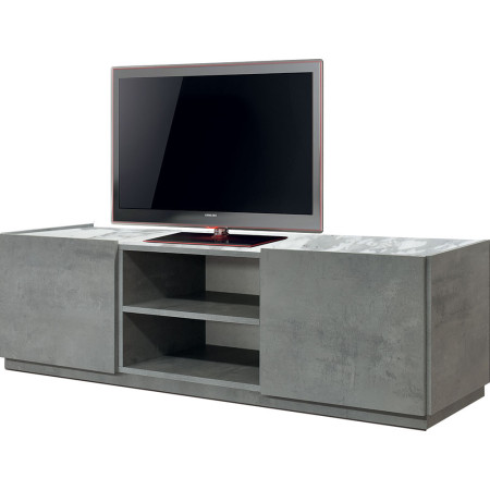 2386 Mobile porta TV 2 ante in melaminico grigio cemento