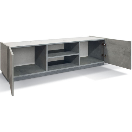 2386 Mobile porta TV 2 ante in melaminico grigio cemento