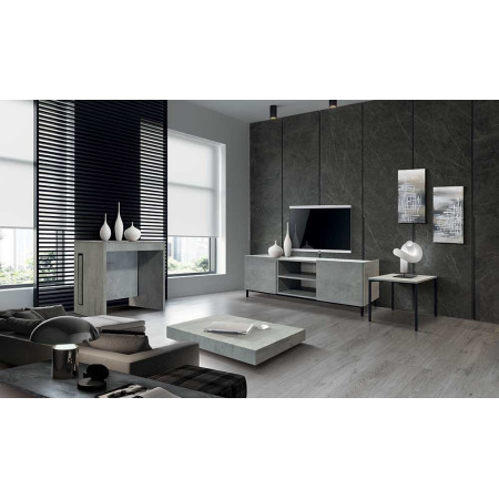 2386 Mobile porta TV 2 ante in melaminico grigio cemento
