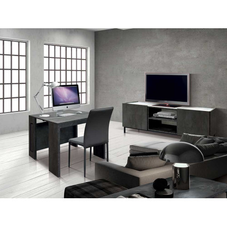 2387  Oxidized steel melamine 2 doors TV stand furniture