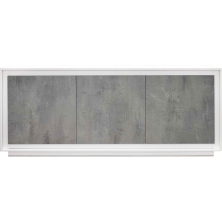 2388  Mobile credenza con 2 o 3 ante bicolore bianco/grigio cemento