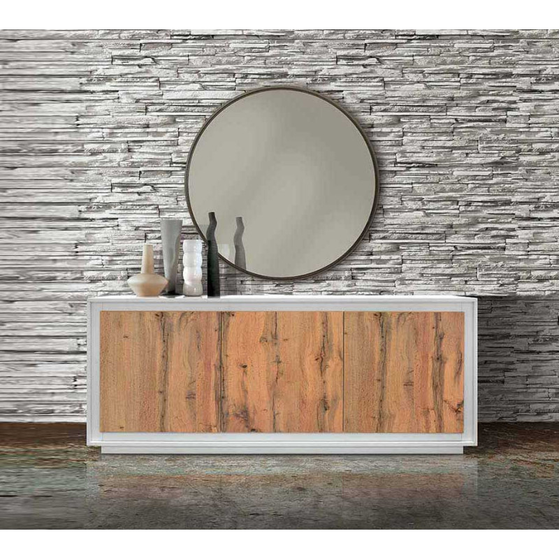 2390  Two tone white-natural durmast sideboard furniture with 2 or 3 doors