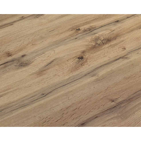 2392  White or black metal table base, durmast wood extending top