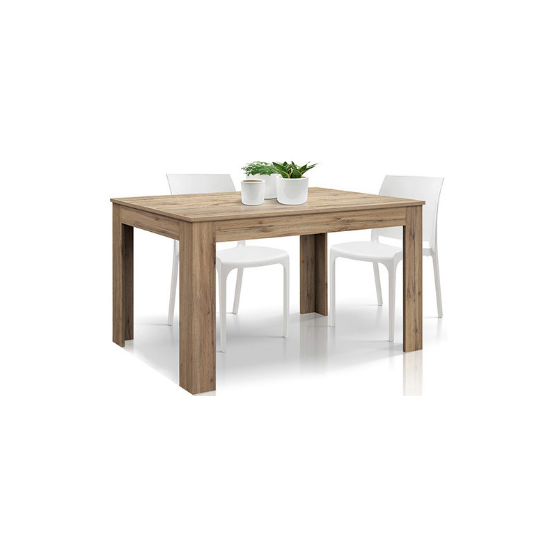 2397  Tavolo con base in faggio, piano allungabile in melaminico rovere