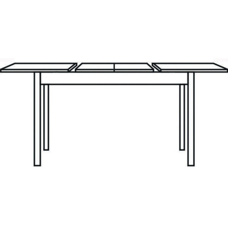 2400  Beech table base, white ash wood veneered extending top