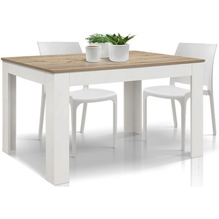 2401  Tavolo con base in faggio laccata, piano allungabile in melaminico rovere