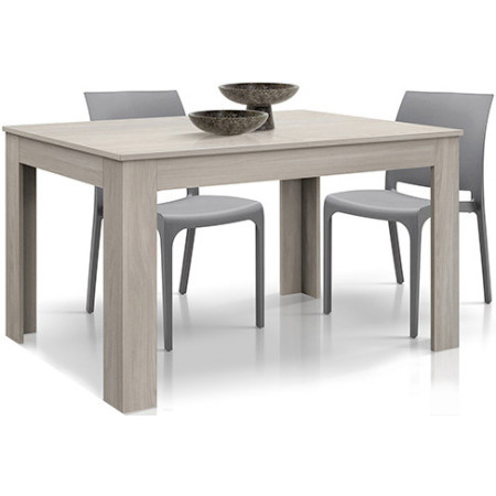 2403  Grey elm wood melamine veneered table base and extending top