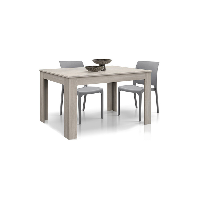 2403  Tavolo con base e piano allungabile in melaminico olmo grigio