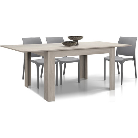 2403  Tavolo con base e piano allungabile in melaminico olmo grigio