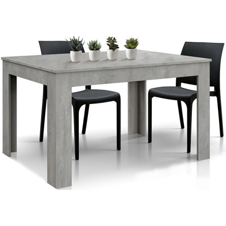 2404  Tavolo allungabile con base e piano in melaminico grigio cemento