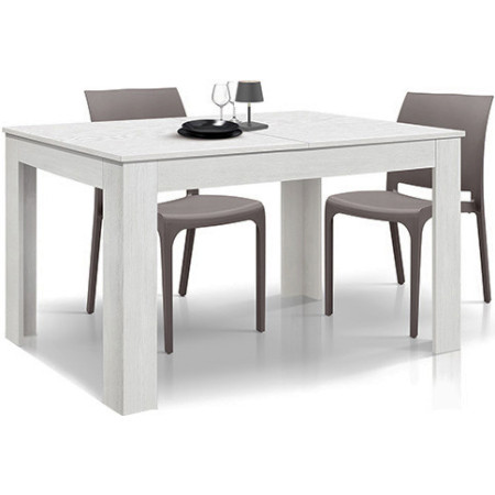 2405  White ash wood veneered table base and extending top