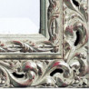 3181 Specchiera in legno+pasta decorata a mano in foglia oro, argento o laccata