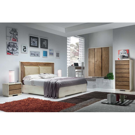 2418  Letto contenitore matrimoniale in legno grezzo o finito, finiture a scelta cliente