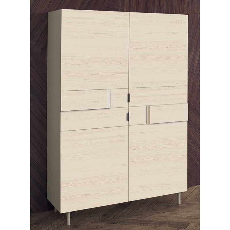 2427  Raw or finished wooden 2 doors wardrobe, finishes to customer choice