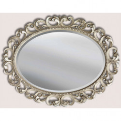 3192  Wooden mirror frame, gold or silver leaf or gold-silver and lacquer handmade finished