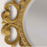 3192 Specchiera in legno decorata a mano in foglia oro o argento o lacca