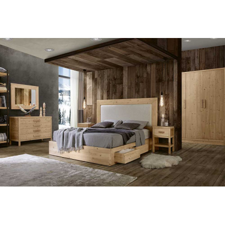 2433  Comodino 1 cassetto in legno grezzo o finito, finiture a scelta cliente