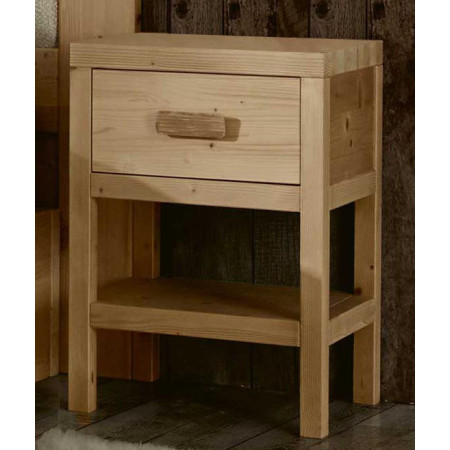 2433  Comodino 1 cassetto in legno grezzo o finito, finiture a scelta cliente