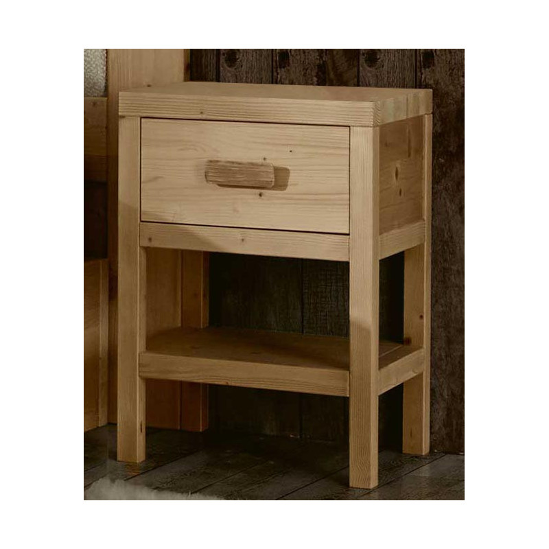 2433  Raw or finished wooden night stand 1 drawer, finishes to customer choice