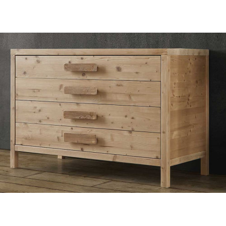 2434  Comò 4 cassetti in legno grezzo o finito, finiture a scelta cliente