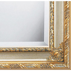 3193  Specchiera in legno + pasta decorata a mano in foglia oro e lacca o oro e argento
