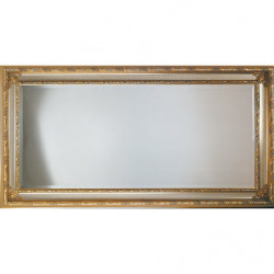 3193  Wooden + wooden paste mirror frame, handmade gold and silver leaf or lacquer finished