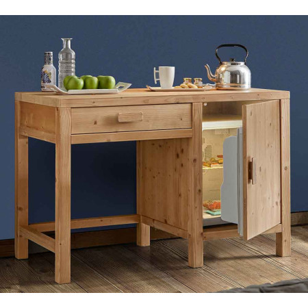 2440  Raw or finished wooden refrigerator writing desk, finishes to customer choice