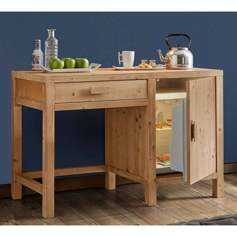 2440  Scrittoio porta frigo in legno grezzo o finito, finiture a scelta cliente