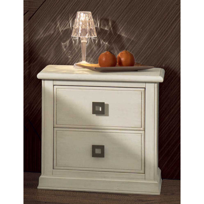 2445  Raw or finished wooden night stand 2 drawers, finishes to customer choice