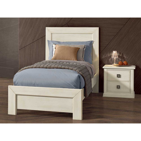 2448  Letto 1 piazza o 1 piazza e mezza in legno grezzo o finito, finiture a scelta cliente