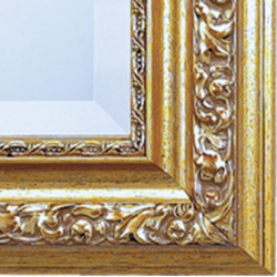 3196 Wooden + wooden paste mirror frame, handmade gold or silver leaf finished