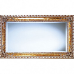 3200 Wooden + wooden pulp mirror frame aged gold and silver leaf handmade finished
